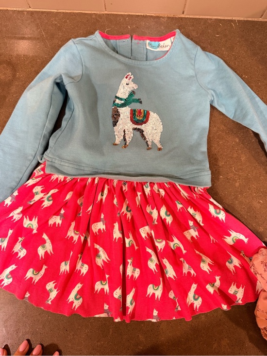 Mini Boden Other - Mini Boden Light Blue Top with Pink Trim